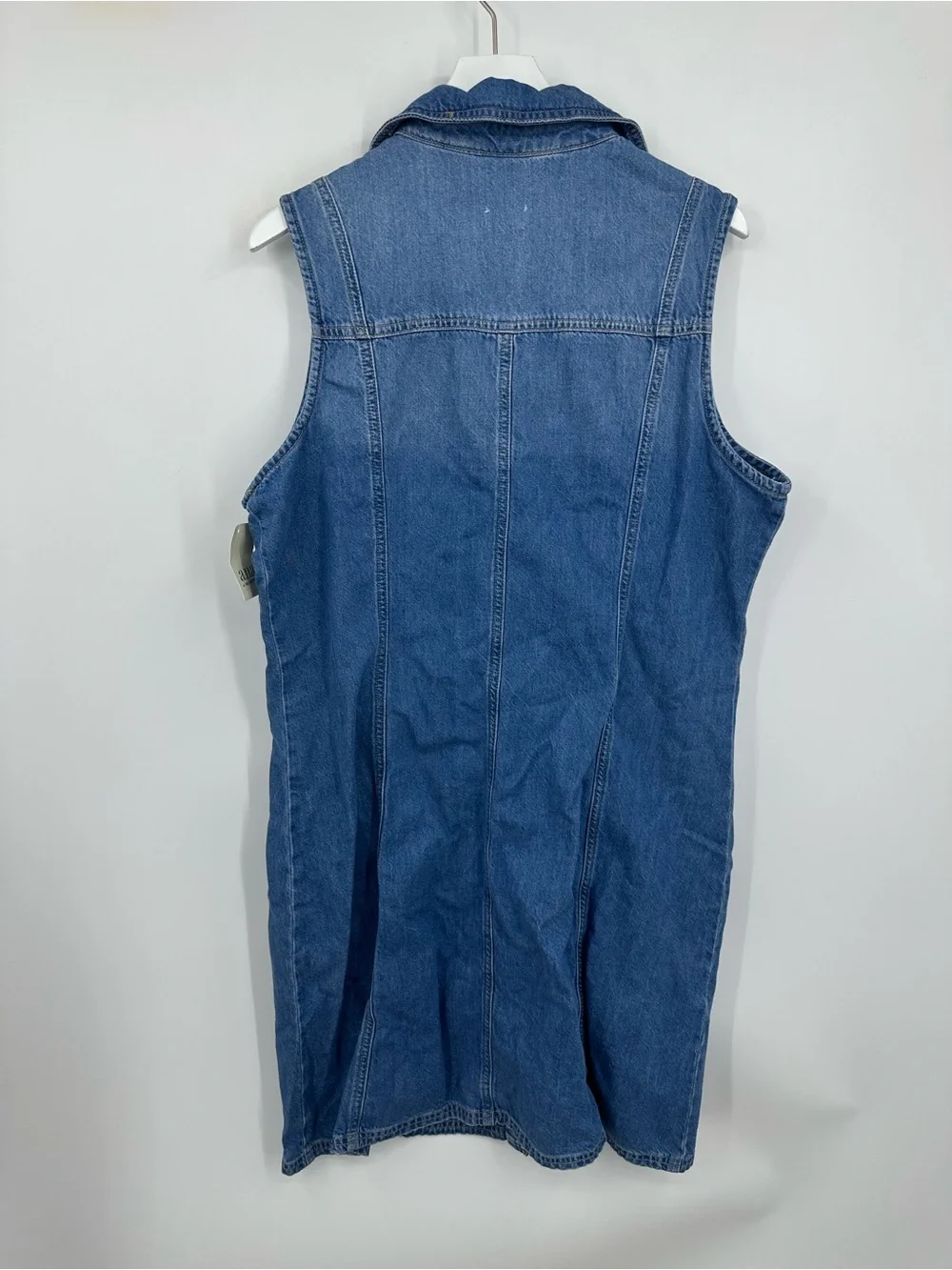 A New Approach Denim Mini Button Up Dress Size XL Boho Western